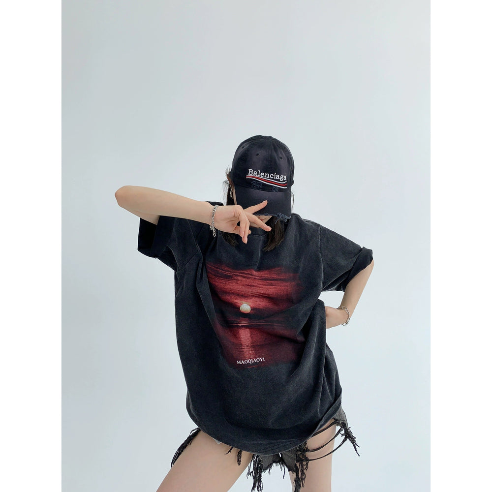 Casual Sunset Graphic T-shirt