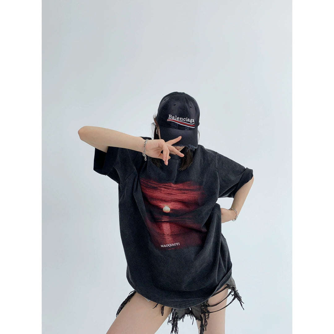 Casual Sunset Graphic T-shirt