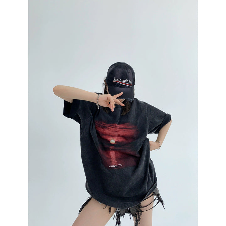 Casual Sunset Graphic T-shirt