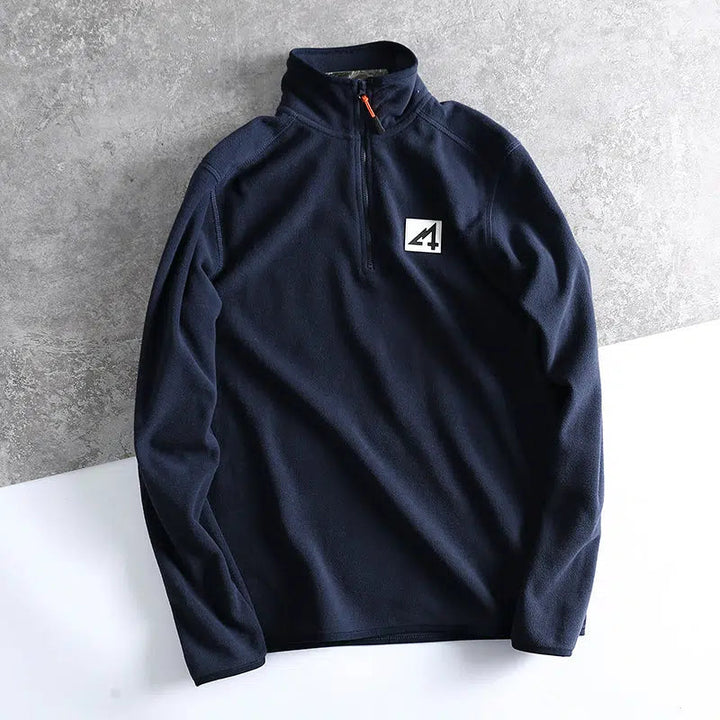 Casual Half-zip Solid Color Sweatshirt