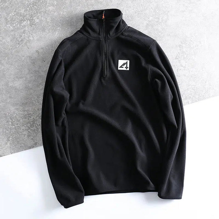 Casual Half-zip Solid Color Sweatshirt