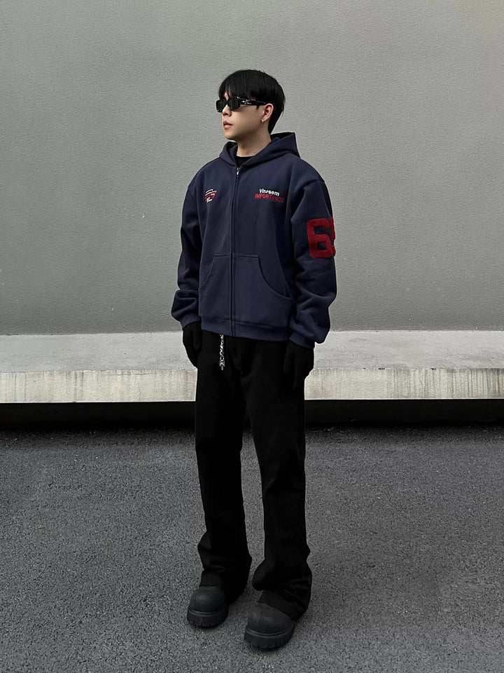 Casual Hooded Zip-Up Sweatshirt