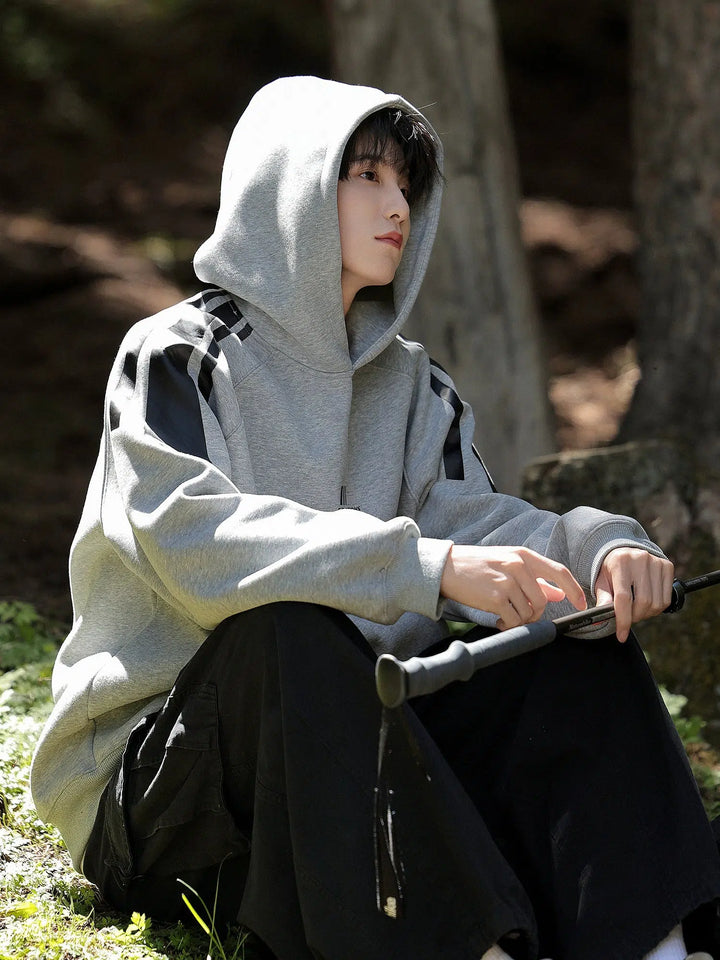 Striped Design Hoodie