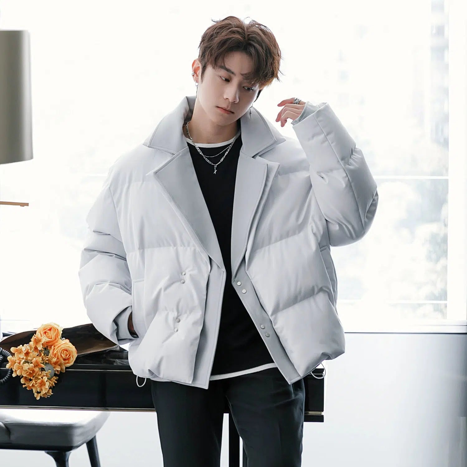 Two-piece Suit Collar Cotton Jacket