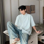 Casual Japanese Collar Short Sleeve Shirt