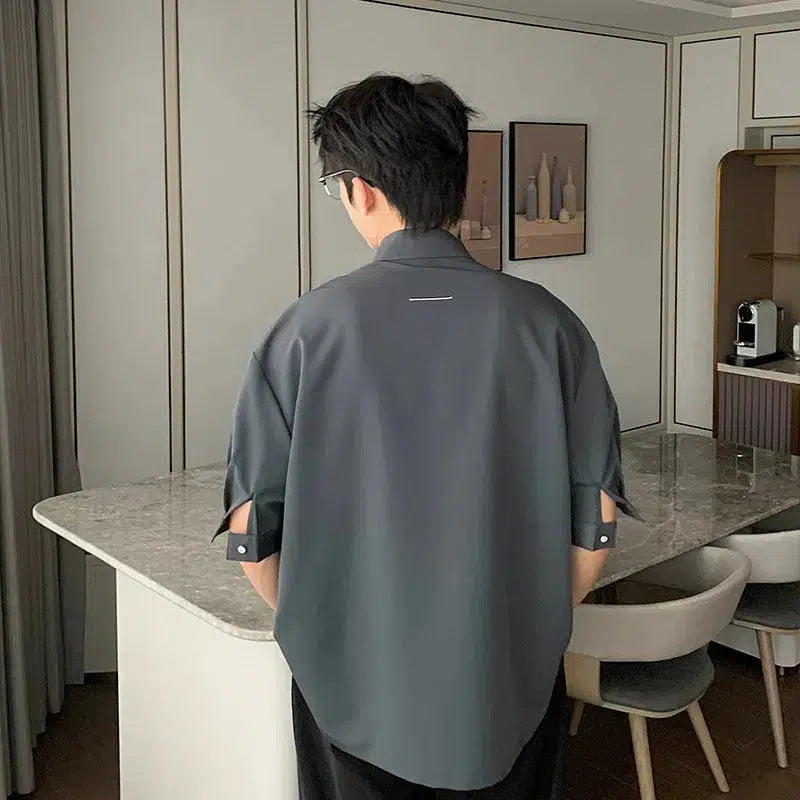 Casual Japanese Collar Short Sleeve Shirt