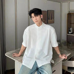 Casual Japanese Collar Short Sleeve Shirt