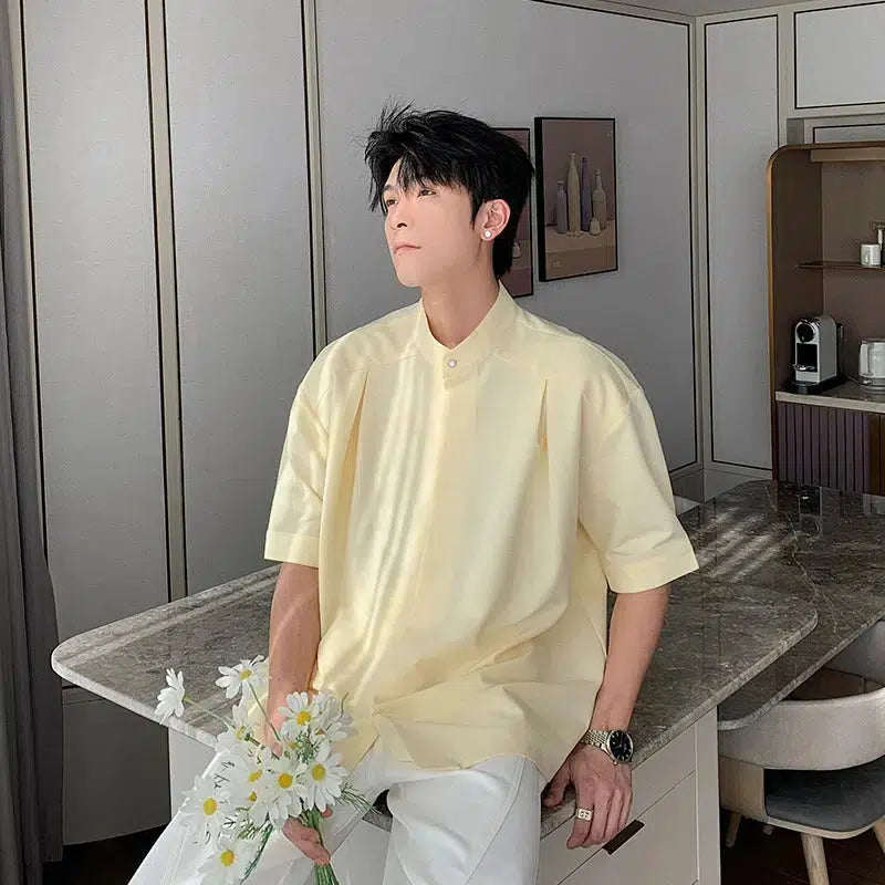 Casual Japanese Collar Short Sleeve Shirt