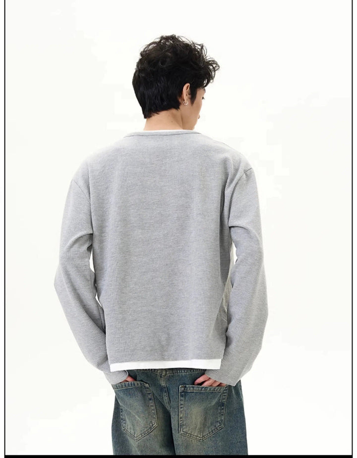 Casual Layered Long Sleeves Shirt