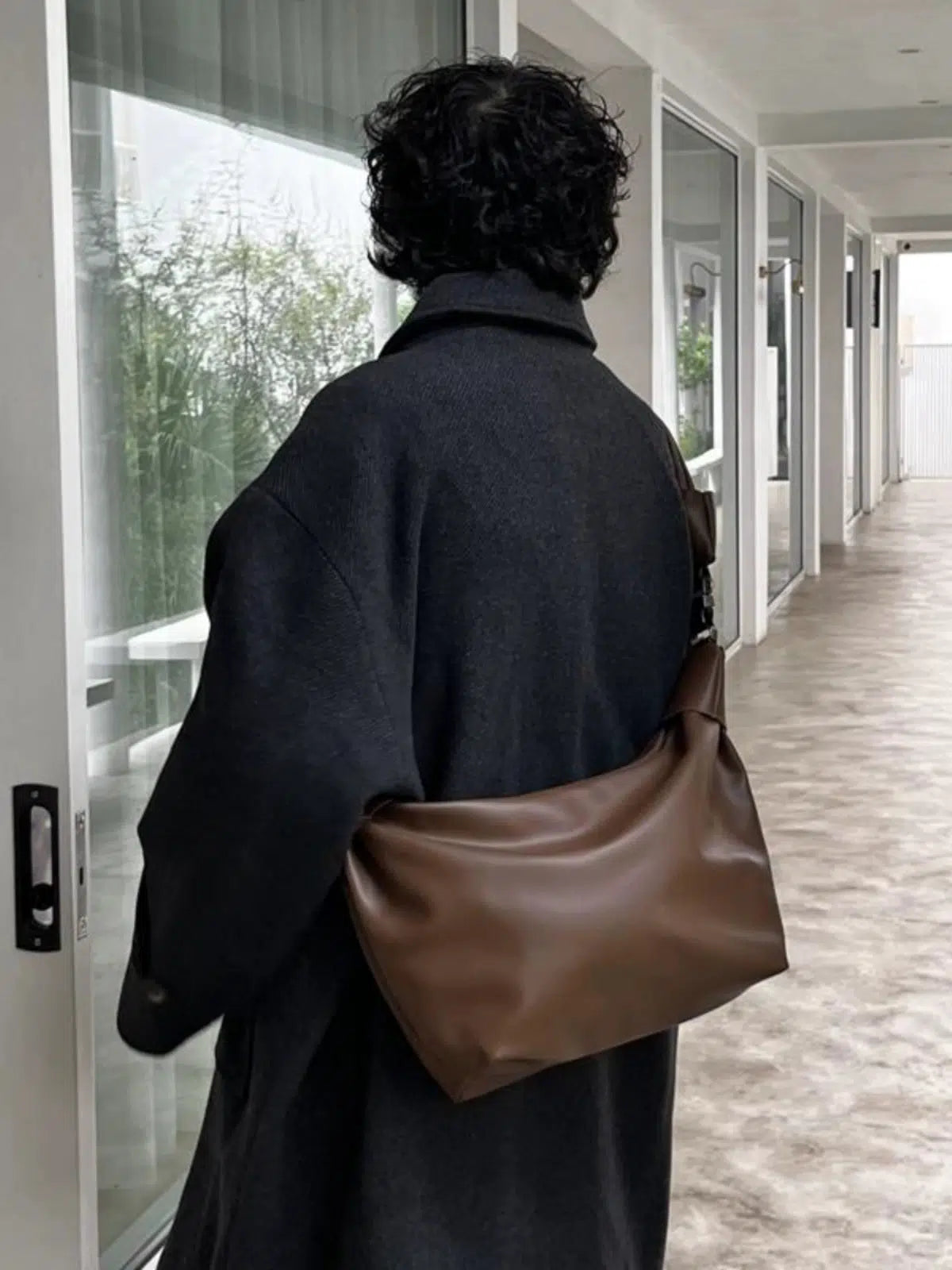 Casual Leather Crossbody Bag