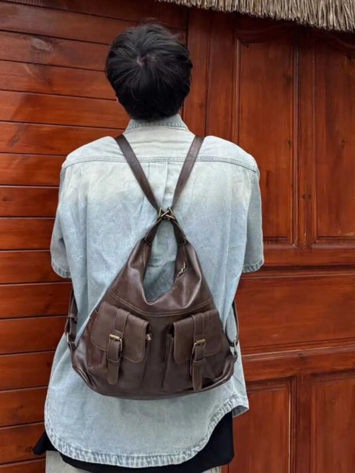 Casual Leather Messenger Bag