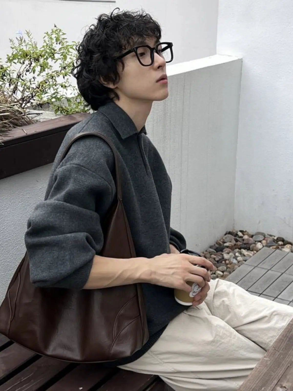 Casual Leather Tote Bag