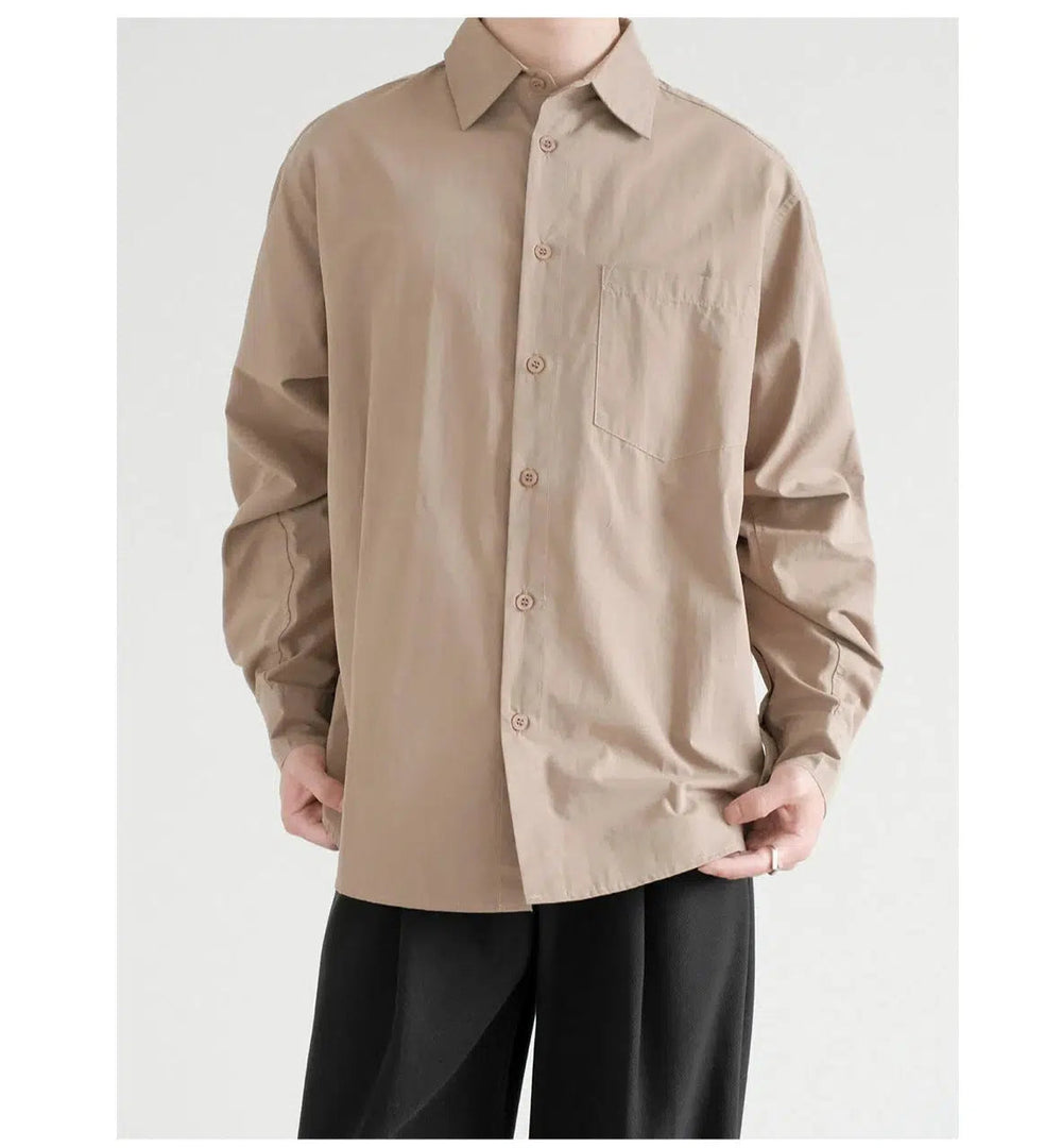Casual Long Sleeve Button-Down Shirt