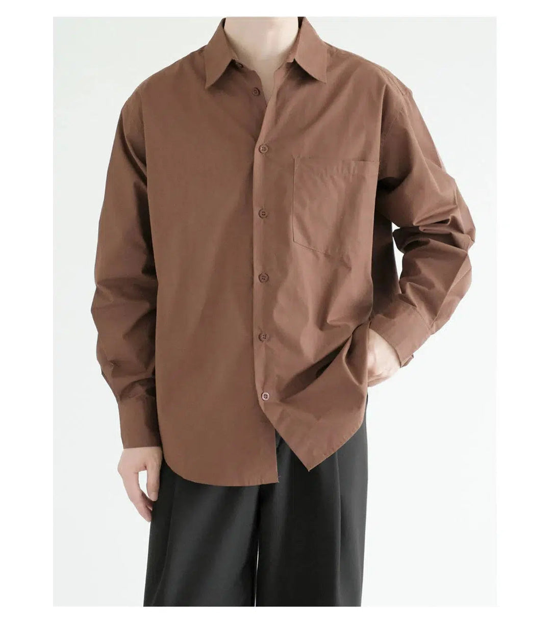 Casual Long Sleeve Button-Down Shirt