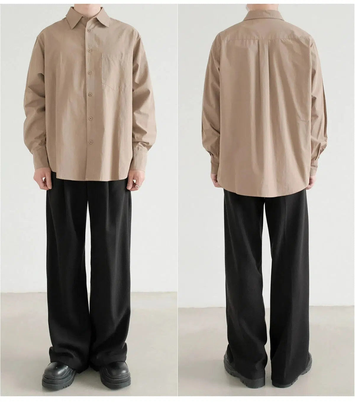 Casual Long Sleeve Button-Down Shirt