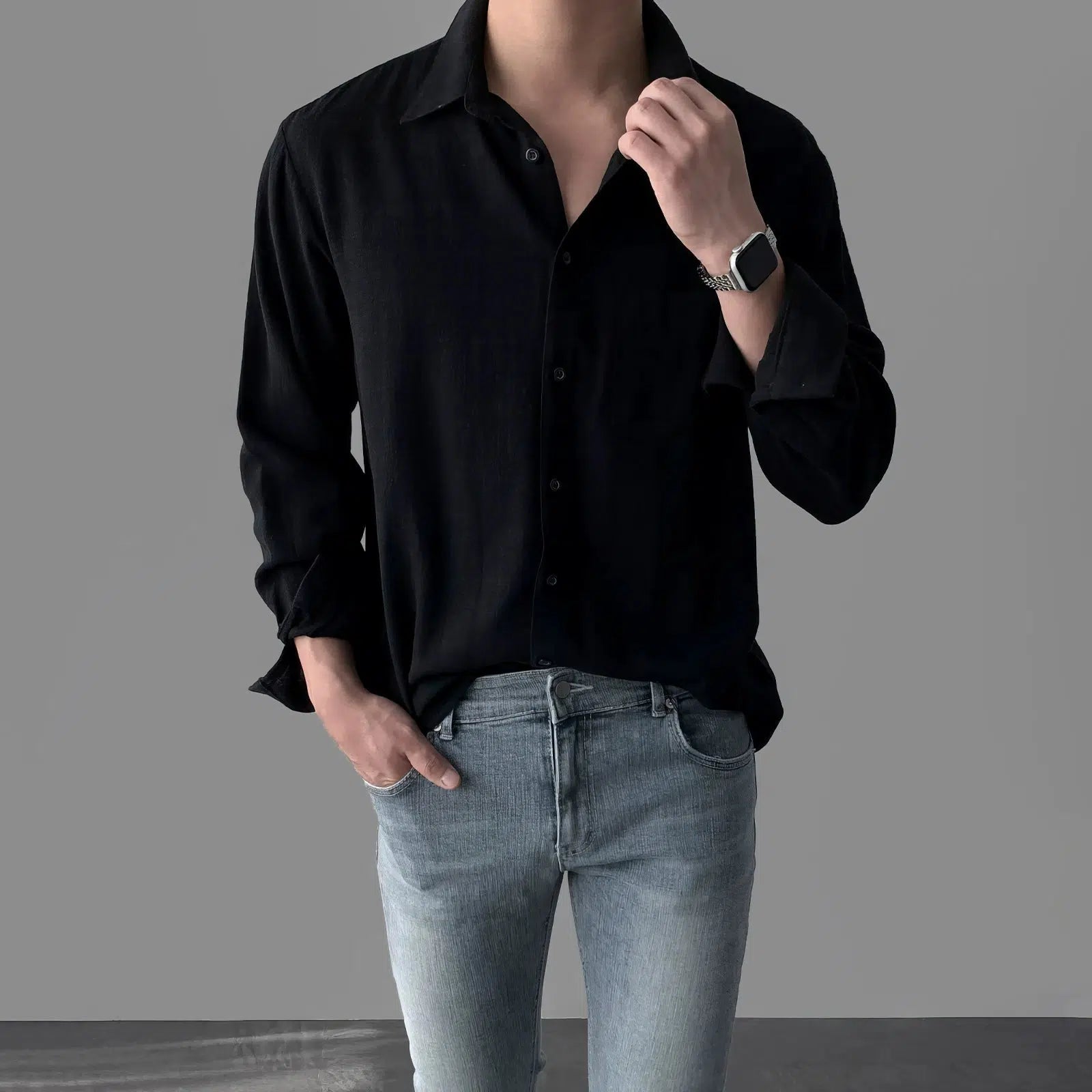 Casual Long Sleeve Button-Up Shirt