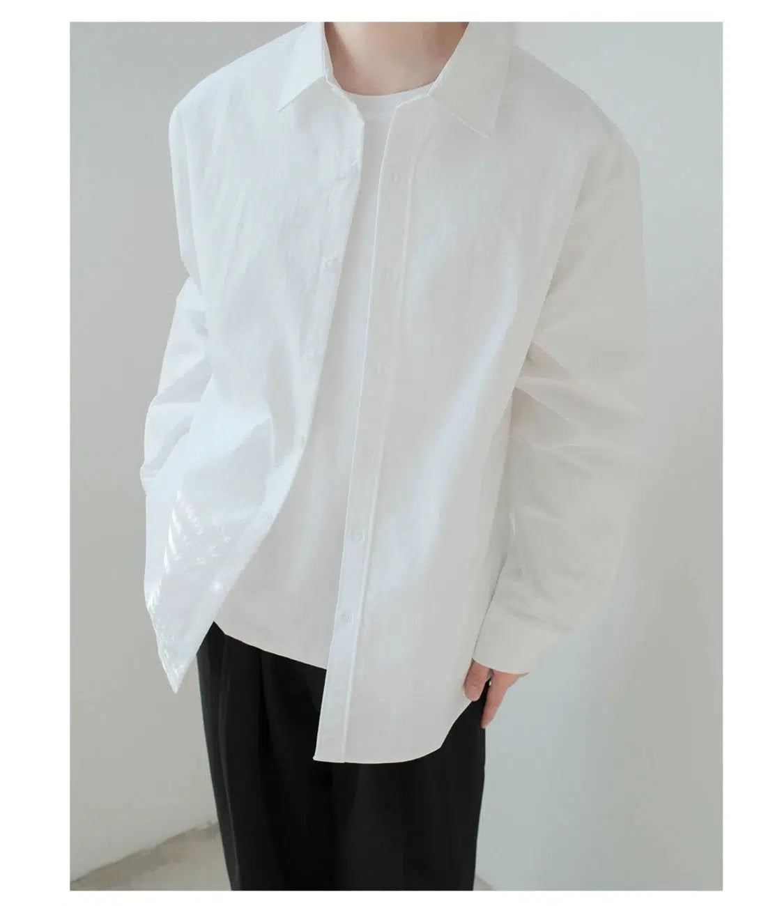 Casual Long-Sleeve Button-Up Shirt