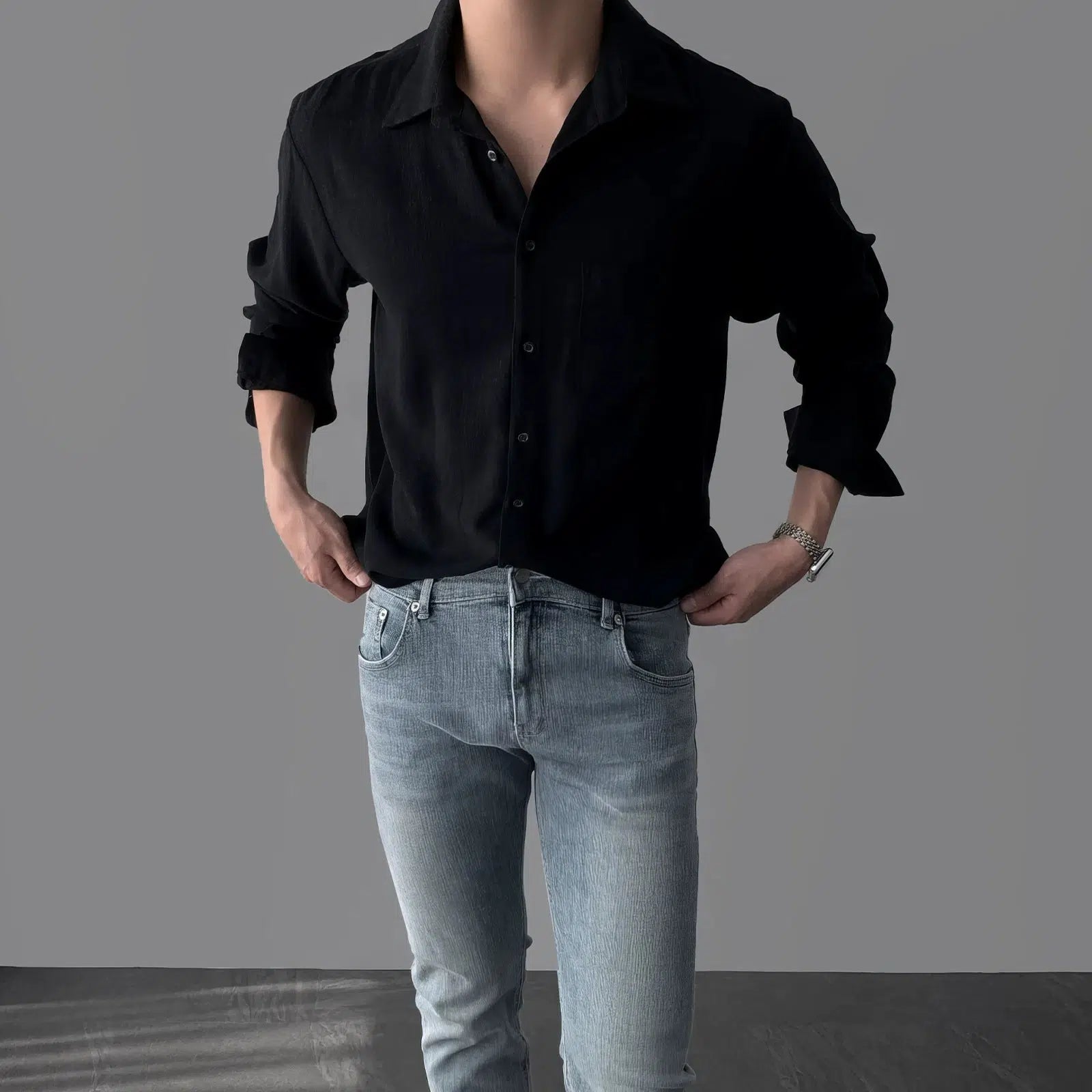 Casual Long Sleeve Button-Up Shirt