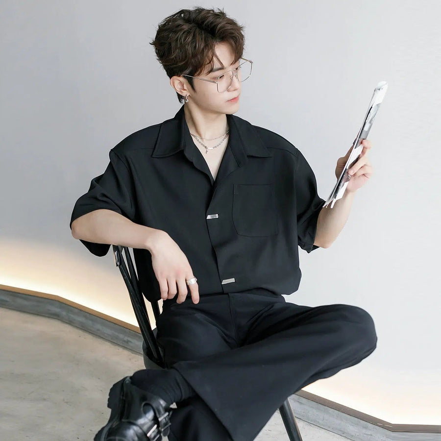 Casual Loose-Fit Short Sleeve Shirt