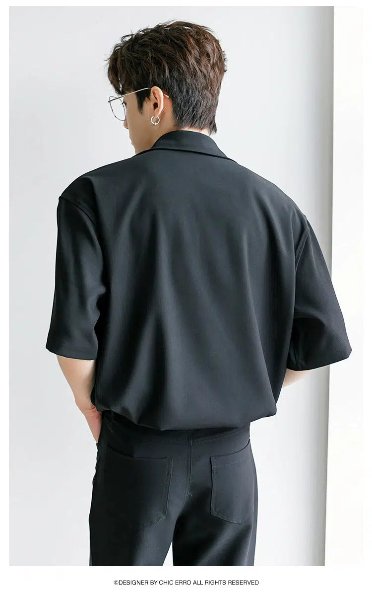 Casual Loose-Fit Short Sleeve Shirt