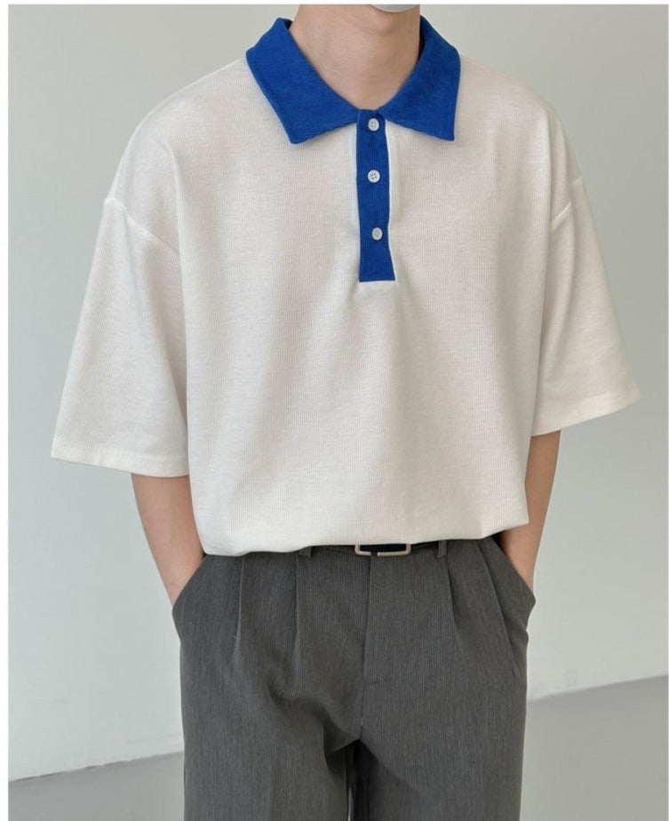 Casual POLO Contrasting Color T-Shirt