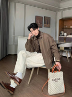 Casual Plaid Collar Jacket