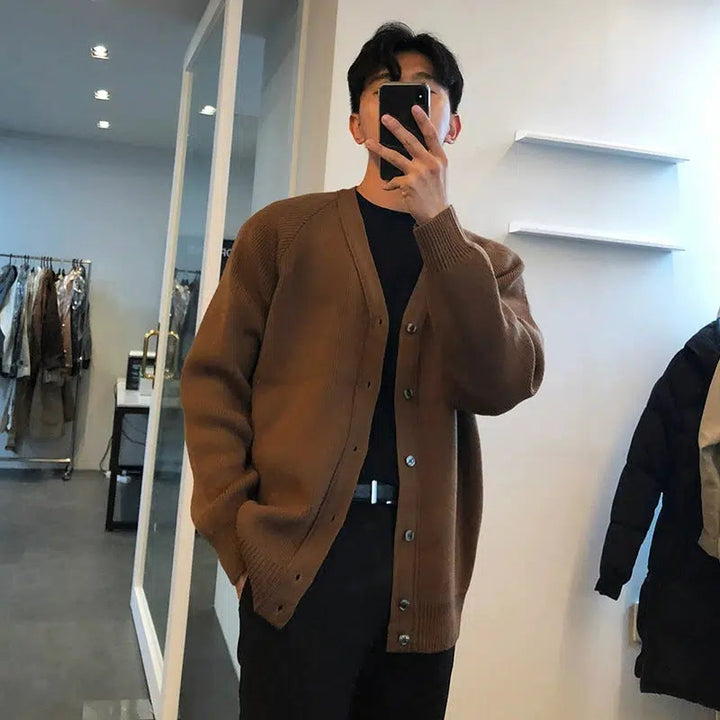 Casual Pleated Knitted Cardigan