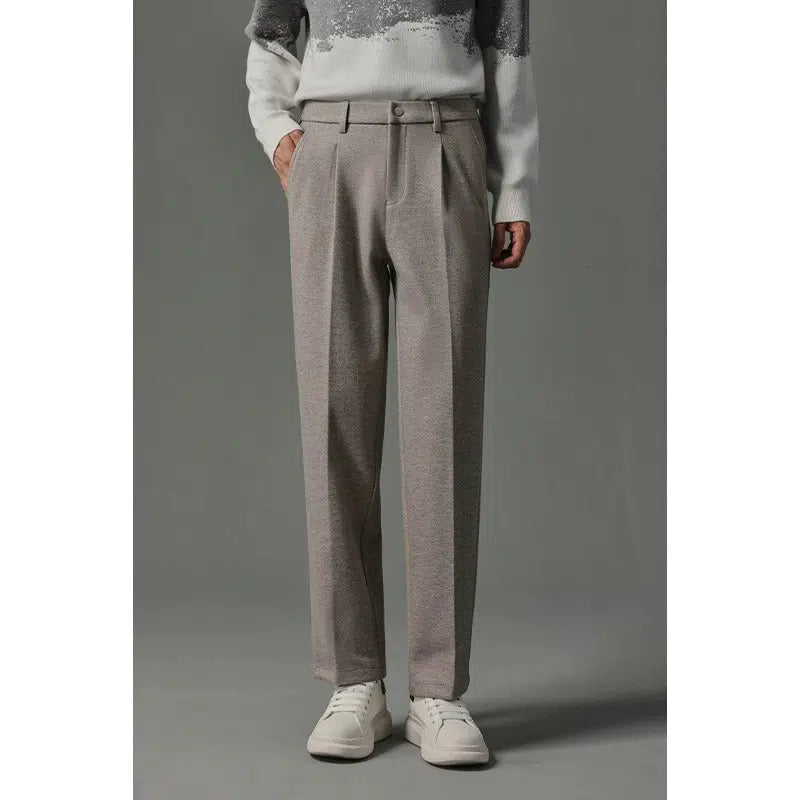 Slim Tapered Pleated Pants