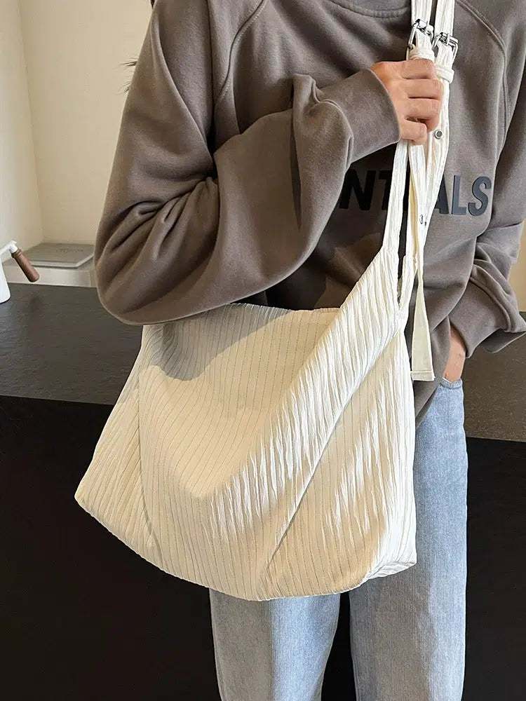 Casual Pleated Shoulder Bag