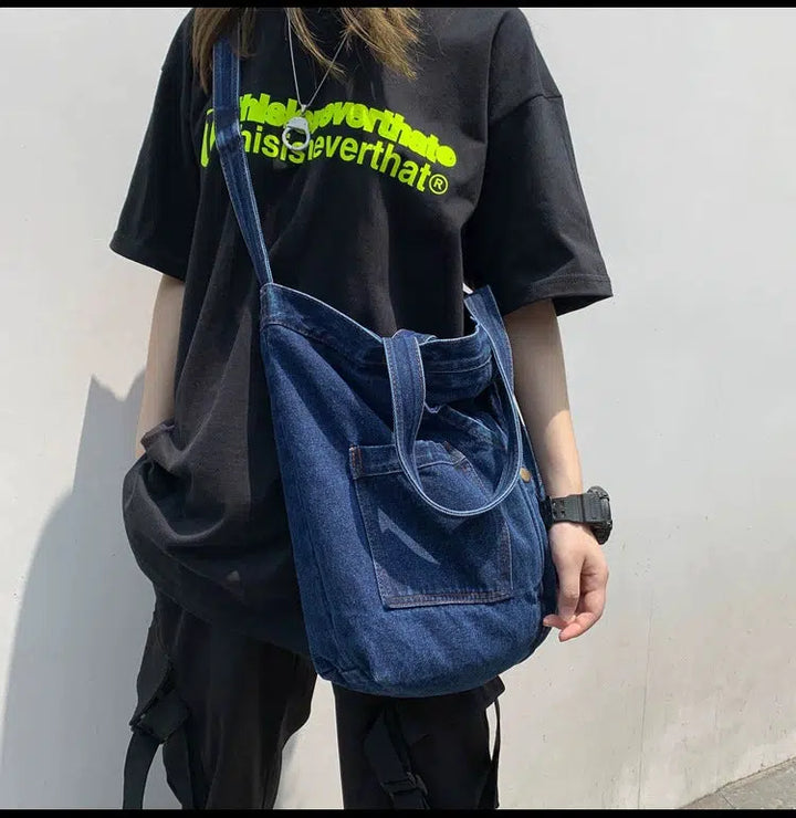 Casual Pocket Canvas Tote Bag