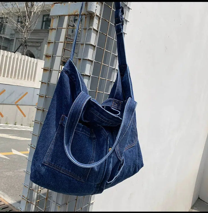 Casual Pocket Canvas Tote Bag
