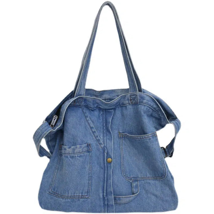 Casual Pocket Canvas Tote Bag