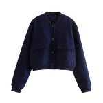 Casual Pockets Button-Up Coat