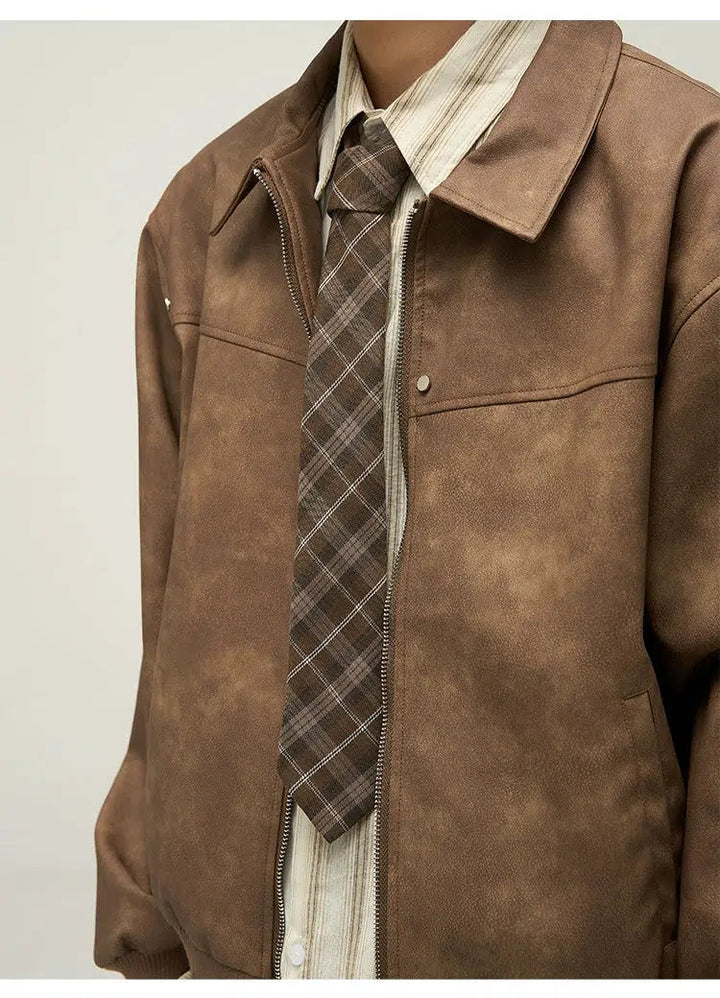 Casual Retro PU Leather Jacket
