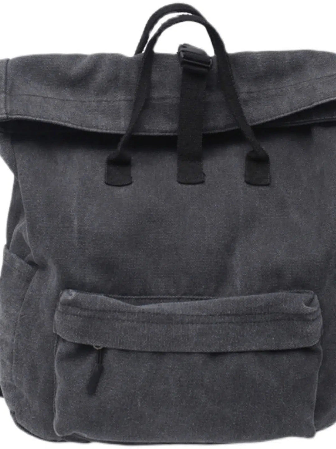Casual Roll-Top Canvas Backpack