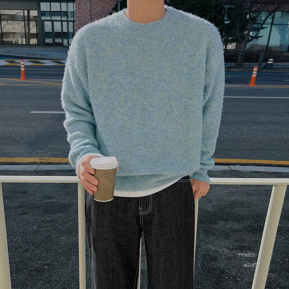 Casual Round Neck Knitted Sweater
