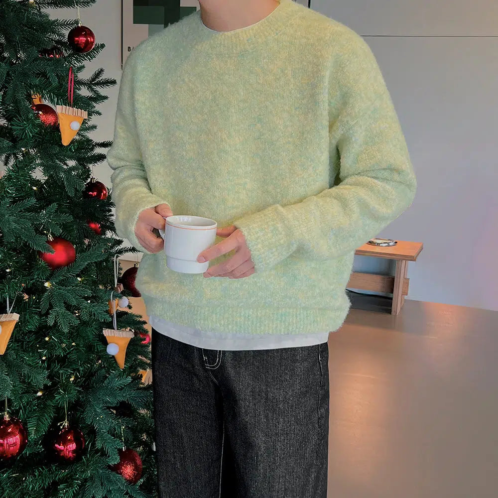 Casual Round Neck Knitted Sweater