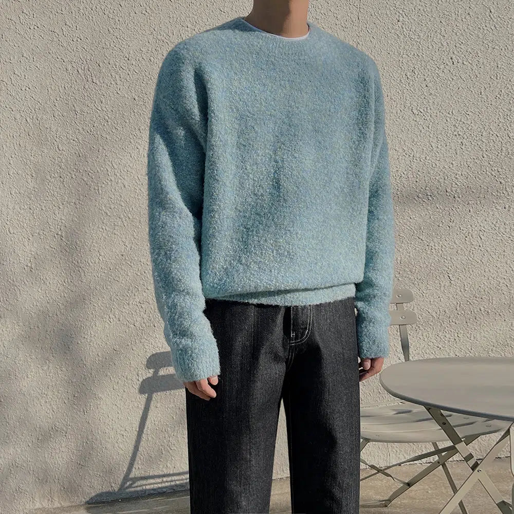 Casual Round Neck Knitted Sweater