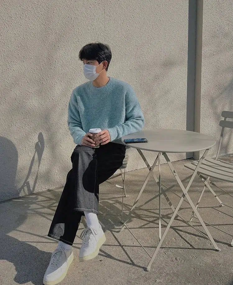 Casual Round Neck Knitted Sweater