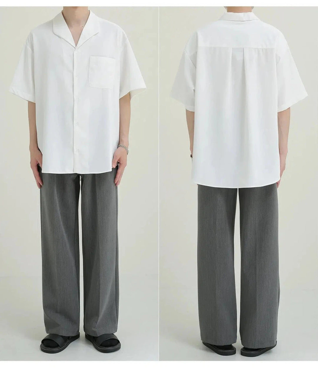 Casual Short Sleeve Button-Up Shirt