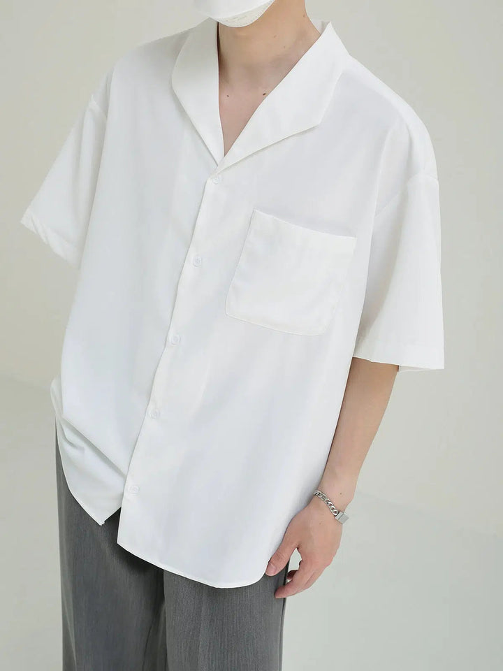 Casual Short Sleeve Button-Up Shirt