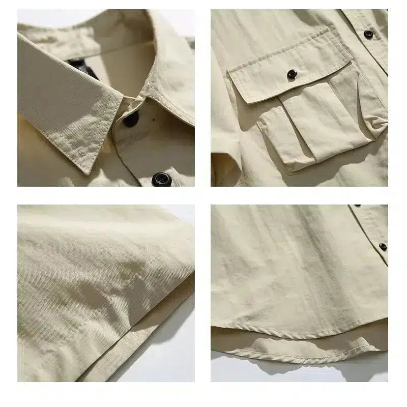 Casual Short-Sleeve Cargo Shirt