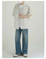 Casual Short-Sleeve Shirt with Front Pockets
