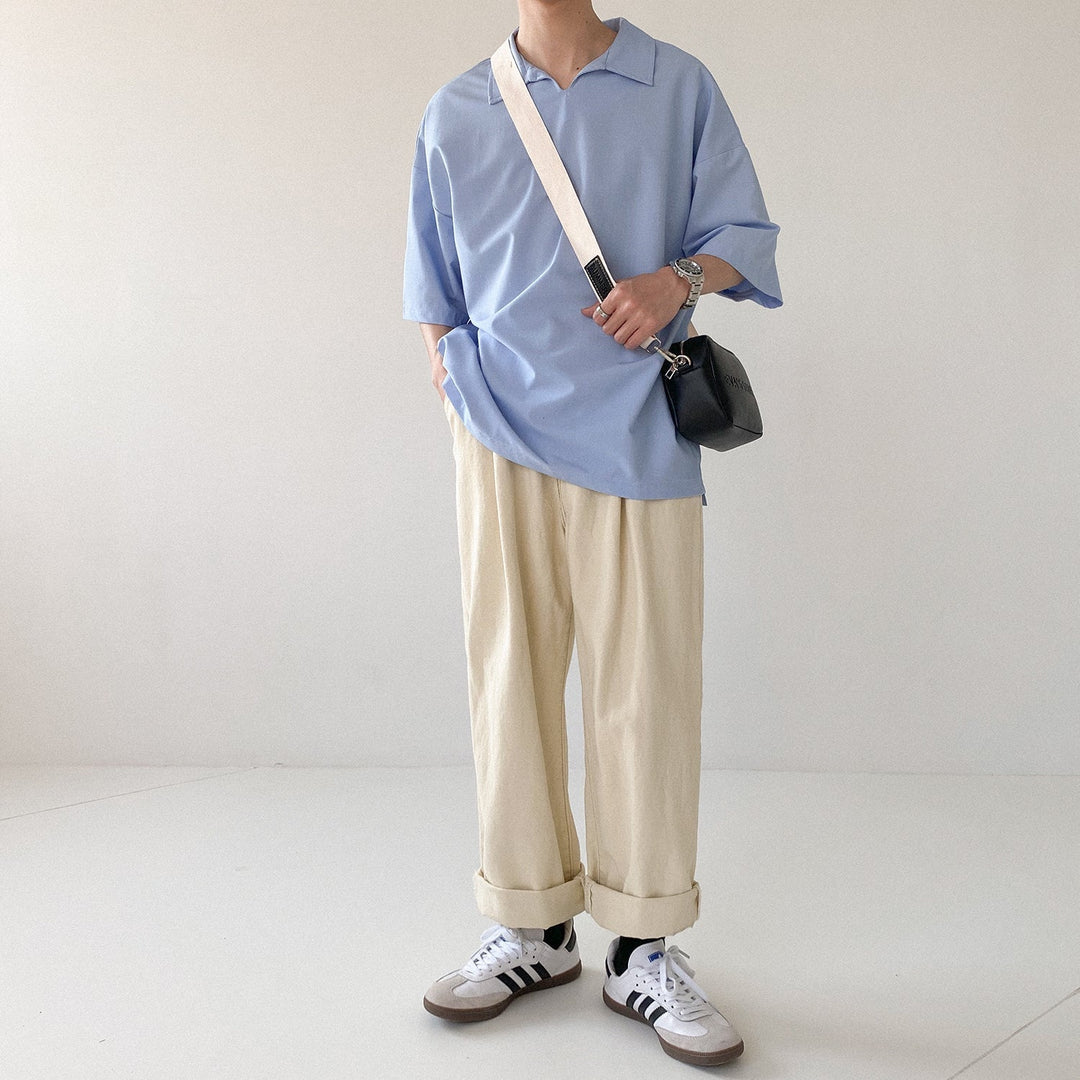 Casual Short-sleeve Lapel Polo T-Shirt