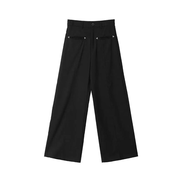 Casual Silhouette Suit Pants Set