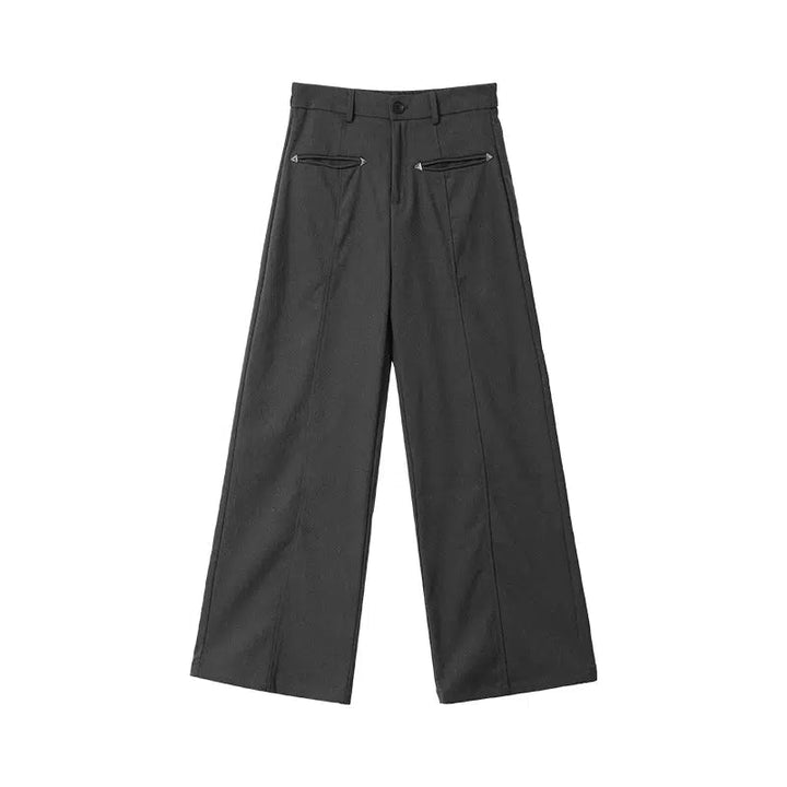 Casual Silhouette Suit Pants Set
