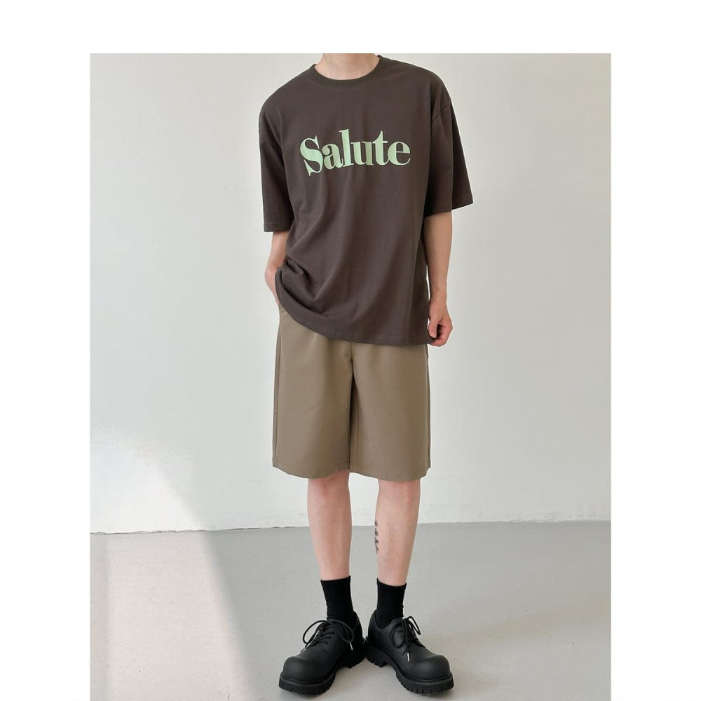 Casual Straight Suit Shorts