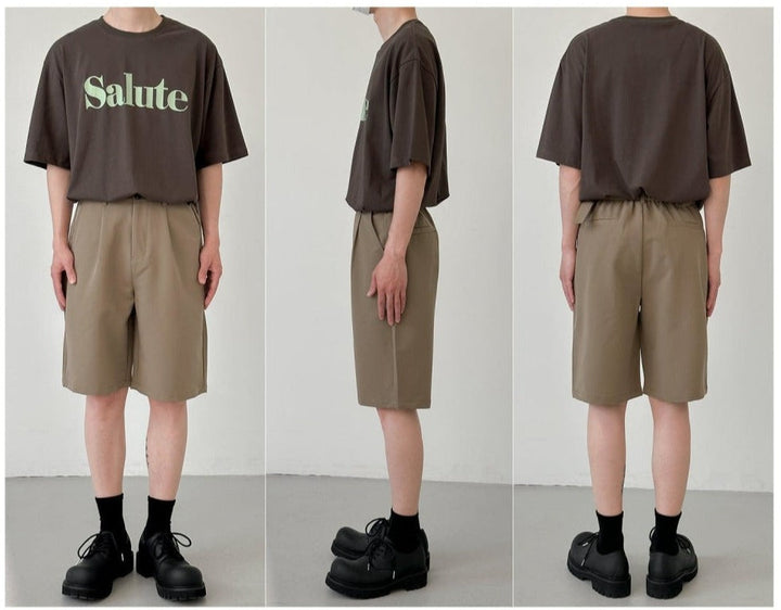 Casual Straight Suit Shorts