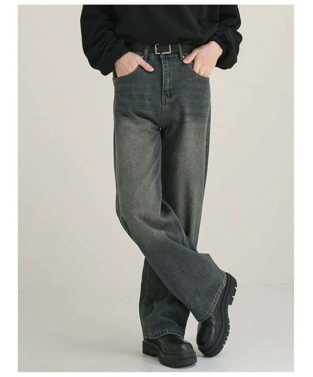 Casual Straight Wide-leg Jeans