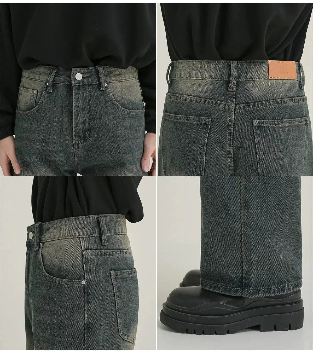 Casual Straight Wide-leg Jeans